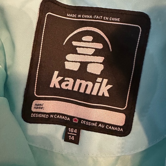 Kamik Girls' Aayla Jacket 2023 NWT Color Water (aqua) Size 14 Waterproof Bionic - Picture 6 of 15